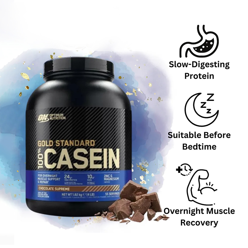  پودر پروتئین کازئین گلد استاندارد اپتیموم نوتریشن 1.8 کیلوگرمی 