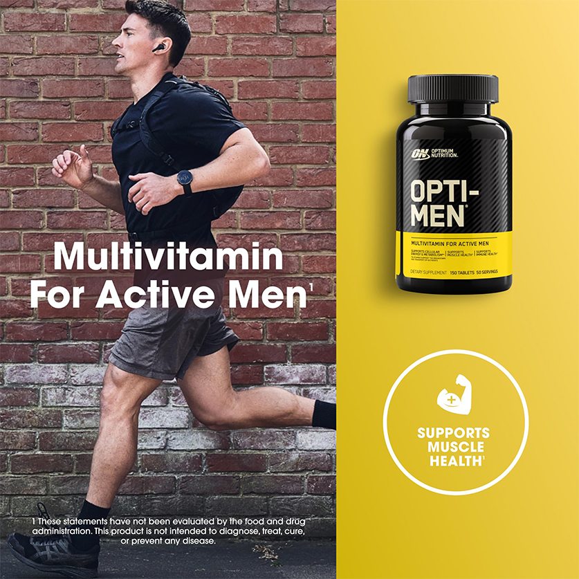  مولتی‌ویتامین مردانه اوپتی من اپتیموم نوتریشن Opti-Men Multivitamin Tablets optimum nutrition 